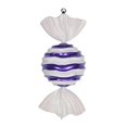 thumbnail image 1 of Vickerman 18.5" Purple-White Striped Wave Candy Christmas Ornament, 1 of 2
