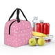 thumbnail image 5 of Easygdp Snowflake pink backgrounds Bolsa Térmica Premium - Tela Oxford Impermeable, Gran Capacidad, Bolsillo Frontal, Unisex para Trabajo, Escuela, Actividades al Aire Libre y Picnics, 5 of 8