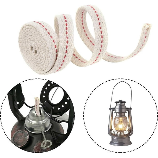 8 Pièces Plat Mèches de Lampe à Pétrole de Coton Mèches de Lampe à Huile de  Remplacement Facile Utilisé pour les Brûleurs de Lampe à Pétrole à  l'Extérieur et à l'Intérieur (Largeur