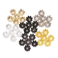thumbnail image 1 of 100pcs/Lot 8 10 mm Lotus Flower Bead Caps Cone End Beads Cap Filigree DIYJewelry, 1 of 5