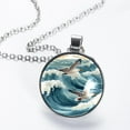 thumbnail image 2 of Seagull Stunning Glass Circular Pendant Necklace - Women's Necklaces, 2 of 5