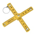 thumbnail image 4 of 2Pcs ABS Folding Ruler Portable 0.5m Foldable Ruler with Key Ring for Carpentry Laying TilesYellow, 4 of 9