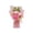 B002- Pink, variant on Artificial Flower, Artificial Flower Arrangement, Valentine's Day Gift, Valentine Decorations for Home, 6X4 Inch 3-Piece Sweet Pink Rose Carnation Flower Bouquet with Soft Pink