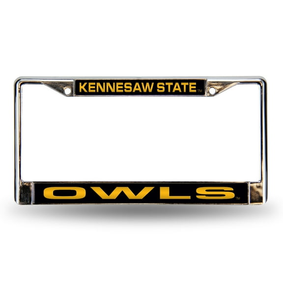 Kennesaw State Owls Chrome Metal Laser Cut License Plate Frame