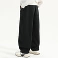 thumbnail image 4 of ZHANGDER Boys Sweatpants Teen Boys Baggy Barrel Pants Wide Leg Open Bottom Pants with Pockets Casual Streetwear, 4 of 6