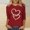 Red, variant on Goodtrade8 3/4 Sleeve Tops for Junior Spring Pullover Plus Size Casual Summer Valentine Cute Graphic Fashion Womens T-Shirts Crew Neck