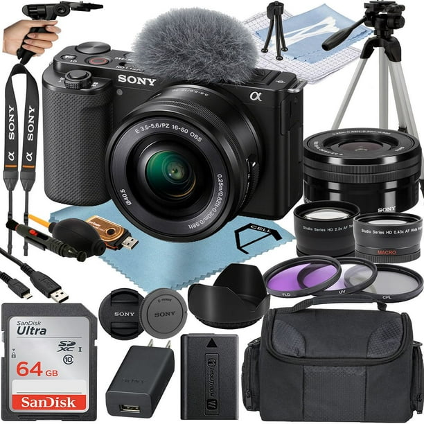  Sony Alpha ZV-E10 - APS-C Interchangeable Lens Mirrorless Vlog  Camera - Black (Renewed) : Electronics