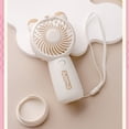 thumbnail image 3 of ICQOVD Personal Cooling Fan Cute Bear Handheld Fan 3 Speed Usb Rechargeable Mini Fan with Misting Spray Cooling, 3 of 5