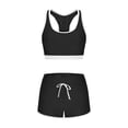 thumbnail image 6 of Period Swimwear Two Piece Leakproof Swimsuit Menstrual High Waist Bikini Sets Color Block Bathing Suit for Teen Girls Black S, 6 of 6