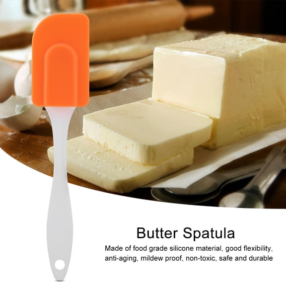 NFTIGB Food Grade Silicone Spatula Heat Resistant Butter Cream Scraper 8.9 inches / 22.5 cm Professional Kitchen Baking Mixing Tool for Cakes and Pastries (Orange Color)
