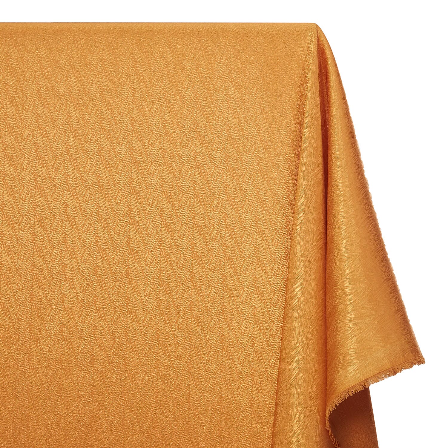 Striped Herringbone Shiny Polyester Stretch Lightweight Satin Jacquard Fabric By The Yard - For Sewing Apparel, Accessories, & Home Décor - Gold (1 Yard)