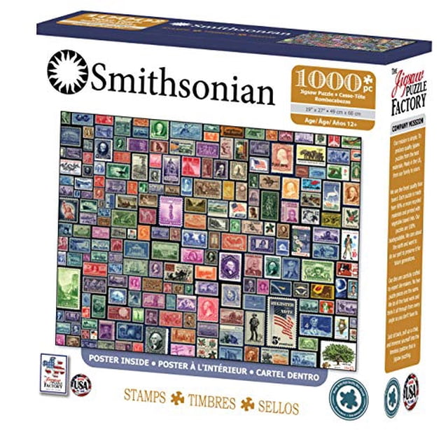 The Jigsaw Puzzle Factory Smithsonian-Stamps Jigsaw Puzzle (1000 Piece), Full-Color