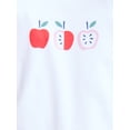 thumbnail image 2 of Wonder Nation Baby Girls' Graphic Cotton Bodysuit with Short Puff Sleeves, Sizes 0M-24M, 2 of 3
