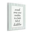 thumbnail image 3 of Stupell Industries Bubble Bath Phrase on Stripes Wall Plaque Art design by Lettered and Lined, 14 x 11, 3 of 7