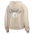 thumbnail image 3 of Women's WEAR by Erin Andrews Cream Boston Celtics Plus Size Tonal Felt Patch Full-Zip Hoodie, 3 of 3