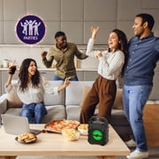 Okko SoundBoost Portable Bluetooth Speaker, Color-Changing Wireless Speaker with 5W Sound Output and LED Display, Black