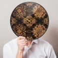 thumbnail image 5 of BZSMCE Wall Clock Acrylic Size：9.5*9.5in/11.9*11.9in Golden Harmony Design Pattern Clock, 5 of 10