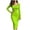 ZB-Green-dress, variant on O Ring Decor Dresses for Women Square Neck Long Sleeve Bodycon Midi Dresses Casual Solid Color Slim Fit Pencil Dresses Evening Wear Stretch Comfy Cocktail Dresses Red XXL