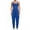 Blue, variant on Womens Athletic Romper, Workout Hiking Jumpsuit Running Outfit One Piece Activewear with Pockets Army Green XL