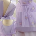 thumbnail image 4 of SERTG Little Girls' Party Dress Sheer Paneled Skirt with Back Zipper Sleeveless Round Neck Princesse Outfit for 6 Months-4 Years(Purple,12 Months), 4 of 5