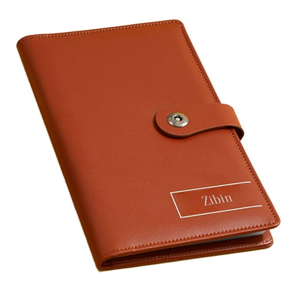 Zibin Checkbook cover, Slim Wallet Pen Holder Credit Card Gift Duplicate Checks Minimalist Design