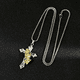 thumbnail image 3 of Collar Cruz Con Manos Que Oran Acero Inoxidable Para Hombre Xtellar plateado, 3 of 4