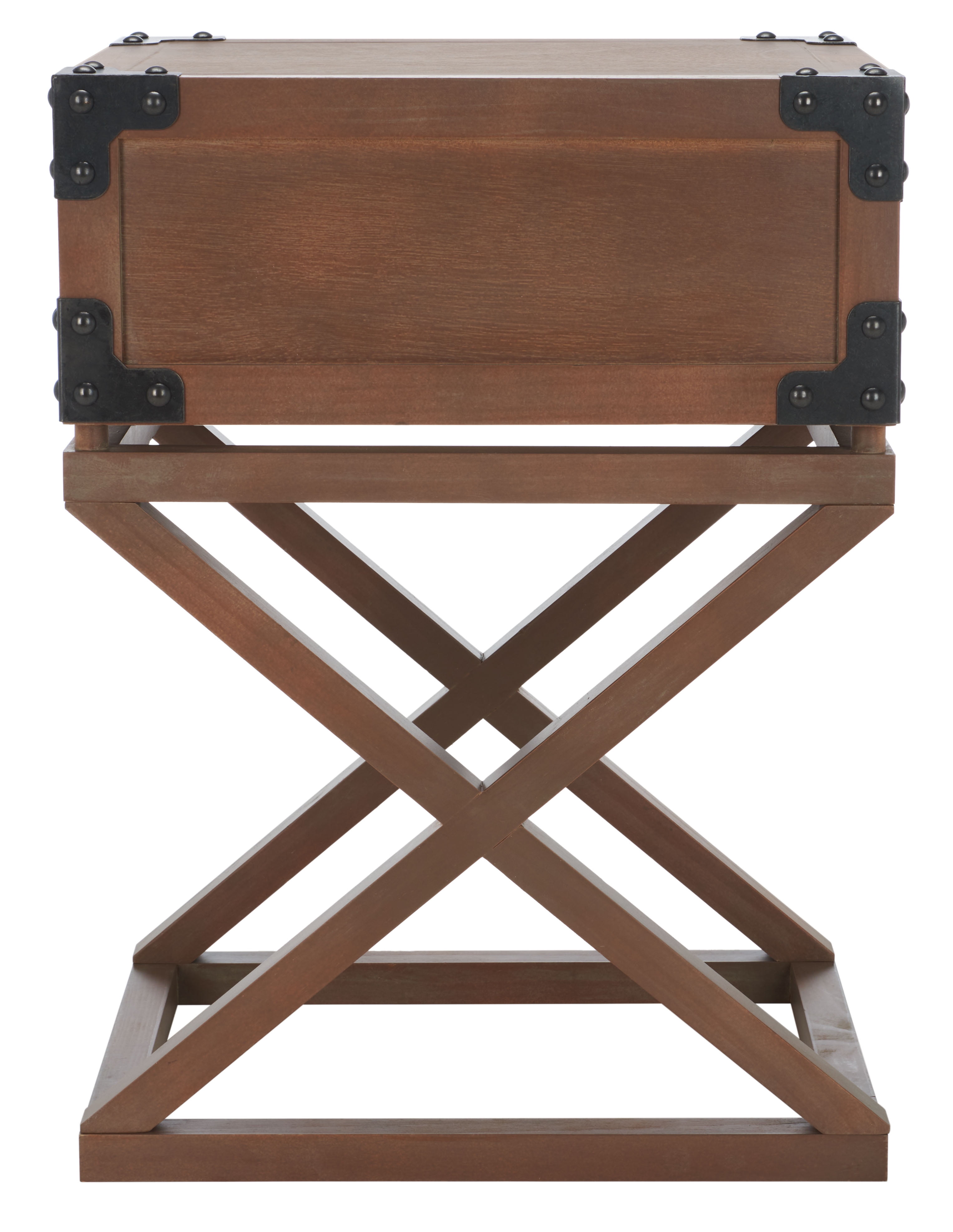 SAFAVIEH Dunstan Rustic Accent Table With Storage Drawer, Washed Natural Pine
