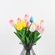 thumbnail image 2 of Bearachild 10X flor artificial PU Real simulación flores falsas ramo flores boda decorativo vivo para fiesta Decoración Amarillo, 2 of 6