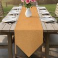 thumbnail image 6 of Orange Table Runner Linen Burlap Table Runner 72 Inches Long Farmhouse Solid Textured Rustic Retro Dresser Scarves for Kitchen Island Coffee Dining Room Party Wedding Holiday Decoration 16"x72", 6 of 8