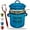 Blue, variant on 46 OZ Bacon Grease Container with Strainer, Vintage Grease Container for Kitchen with Filter & Spatula, Bacon Grease Saver - Filtering Out Impurities, for Cooking Frying/Baking/Fat Storage Jar