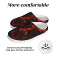 thumbnail image 6 of Disketp Red And Blue Fire Bird Women's Men's Slippers Plush Slip-On House Slipper for Winter Indoor Soft Cushion Non-slip Fluffy Slides Slippers-8, 6 of 7