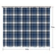 thumbnail image 5 of Navy White Plaid Checkered Pattern Shower Curtain 84"x72" ,Bathroom Decorative Shower Curtains Set with 12 Hooks,Modern Waterproof Washable Shower Curtain, 5 of 6