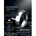 thumbnail image 3 of Stainless Steel Rings for Men Women 6MM 8MM Wedding Band Rings Silver/Black/Gold Domed High Polished Basic Wedding Bands Comfort Fit Size 6-14, 3 of 5
