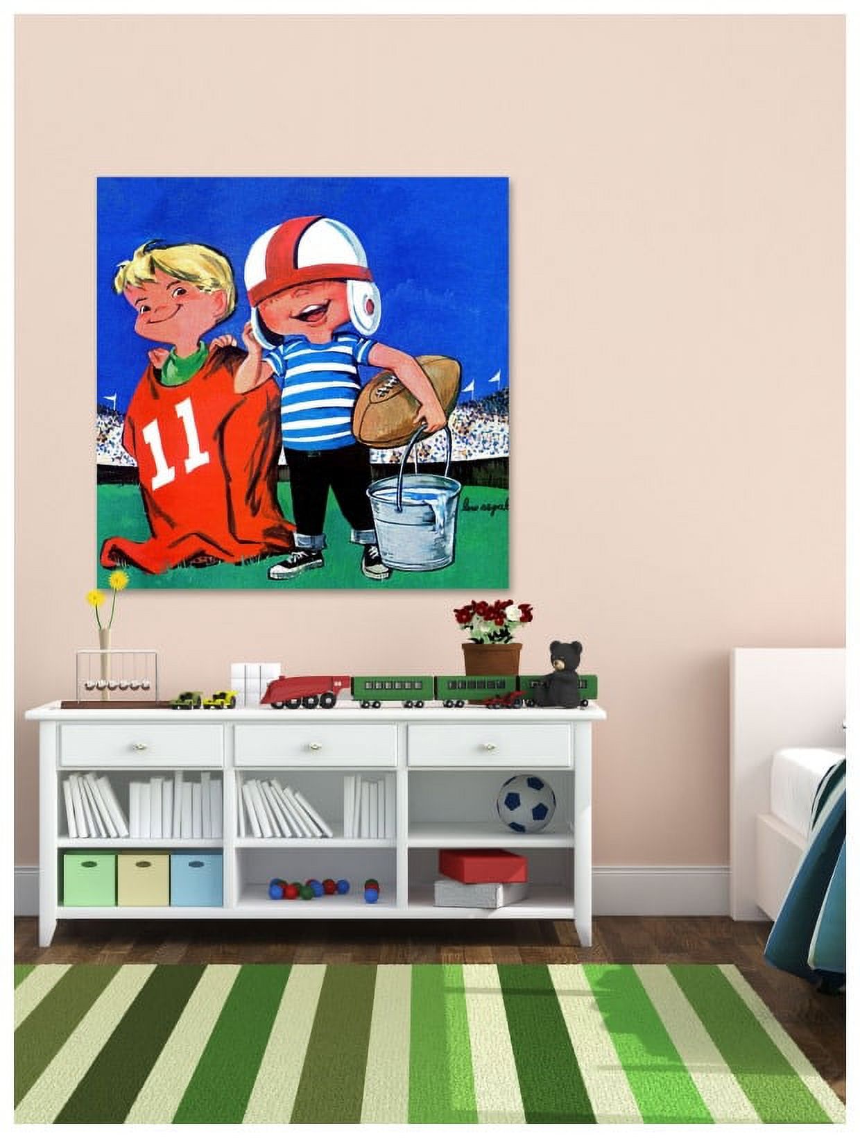 Marmont Hill "Rugby Players II" by Curtis Painting Print on Canvas