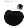 thumbnail image 6 of BadPiggies Unisex Warm Knit Earmuffs Ladies Cashmere Winter Pure Color Outdoor Fleece Fur Earwarmer, Adjustable Wrap (Black), 6 of 8