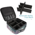 thumbnail image 4 of FORMRS Travel Makeup Bag Large Capacity Train Case Cosmetic Organizer with Adjustable Dividers, Purple Forest Scene, 4 of 8