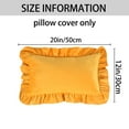 thumbnail image 6 of Unique Bargains Scalloped Square Outdoor Throw Pillow Covers Yellow 12" x 20", 6 of 6