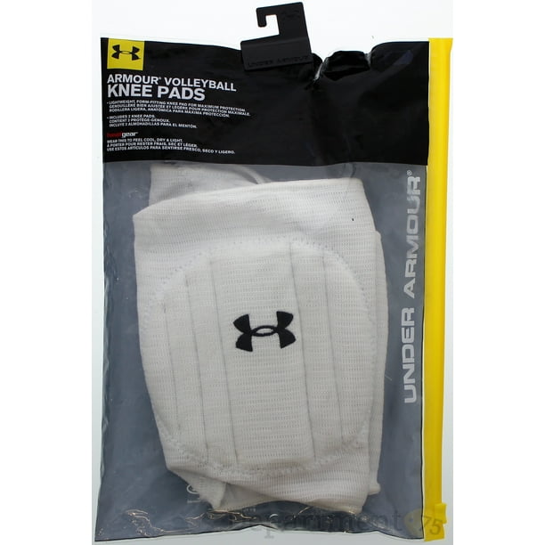Under Armour Unisex VOLLEYBALL KNEE PADS Size S/M, White PadBlk Logo