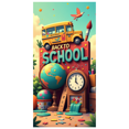 thumbnail image 1 of Colorful Back to School Banner with Apple Alarm Clock and Backpack Elements Backdrop for Classroom Decorations School Party Photography Props Supplies, 1 of 4
