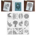 thumbnail image 2 of 12 Uds. Pntil pacoración para hogar pntil para manualidades DIY álbum de fotografía en relieve en pared de Gloria Plantillas de mandalas, 2 of 9