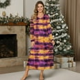thumbnail image 2 of FUIALDOLG Loose Nightgowns for Women Christmas Tree Gift Print Long Sleeve Sleepwear V Neck Nightshirt Winter Soft Comfy Pajama Dress, 2XL, 2 of 7