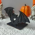 thumbnail image 4 of YANHAIGONG 2024 Halloween Decorations,Halloween Wood Candle Holder, Funny Shadow Scary Candlestick Wooden Bat Table Sign, Tabletop TeaLight Candle Stand Halloween Table Centerpiece Decoration, 4 of 6