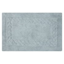 Knightsbridge Chain Bath Rug Cotton Non Skid Back - 24x40", Light Blue