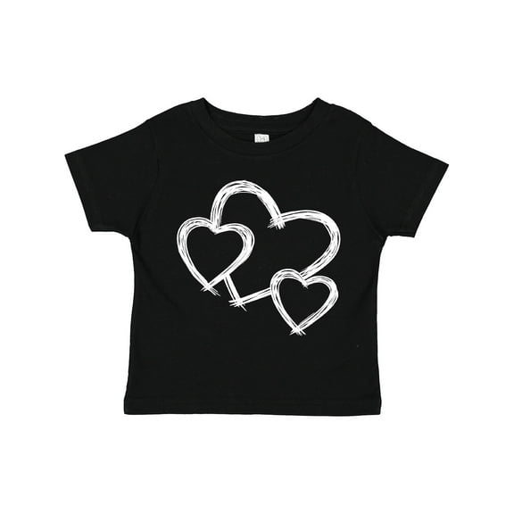 Inktastic Three White Hearts Boys or Girls Toddler T-Shirt