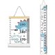 thumbnail image 1 of Growing child measurement, wooden frame fabric canvas height measurement ruler from baby to adult for kids room, 1 of 5