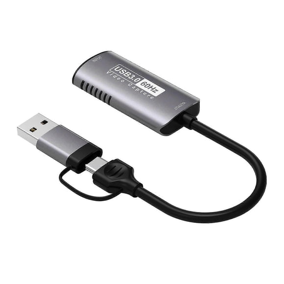 2-In-1 HDMI-compatible to Type-C/USB3.0 Audio Video Capture Card 4K 60FPS Game Capture Card