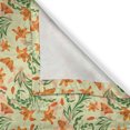 thumbnail image 4 of Ambesonne Floral Valance Pack of 2, Curved Flowers Butterflies, 54"X12", Cream Orange and Olive Green, 4 of 5