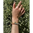 thumbnail image 4 of SNGIA Gold Green Zircon Tennis Bracelet for Women, 18K Gold Plated Station Chain Bracelet, 4 of 6