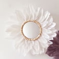 thumbnail image 3 of Espejo De Flores, Decoración De Pared De Flores De Estilo Nórdico, Espejo De Plumas De Macramé, Decoración Montada En La Pared Para Sala De Estar Y Dormitorio Yuarrent HA026970-01, 3 of 6