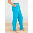 thumbnail image 3 of Roaman's Women's Plus Size Straight Leg Soft Knit Pull On Pant, 3 of 5